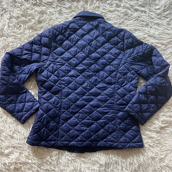 LL Bean Women’s Quilt Puffer Jacket Petite Medium Dark Blue - Picture 3 of 7